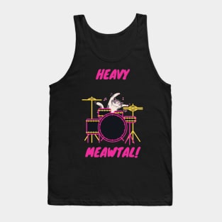 metal drummer cat Tank Top